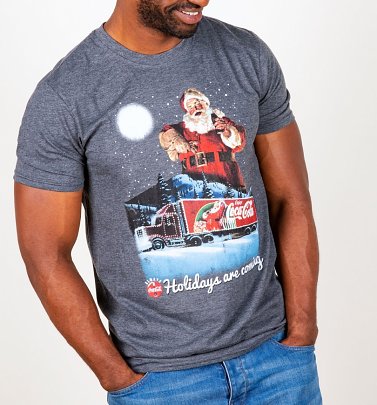Men's Coca-Cola Holidays Are Coming Christmas T-Shirt Men's Coca-Cola Holidays Are Coming Christmas T-Shirt