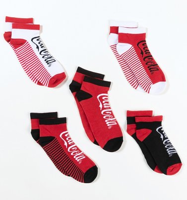 Men's Coca-Cola Set of 5 Trainer Socks Men's Coca-Cola Set of 5 Trainer Socks