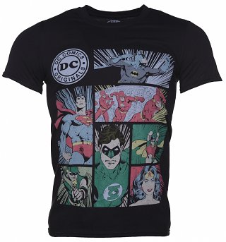 Men's DC Comics Originals Superhero Panels T-Shirt Men's DC Comics Originals Superhero Panels T-Shirt