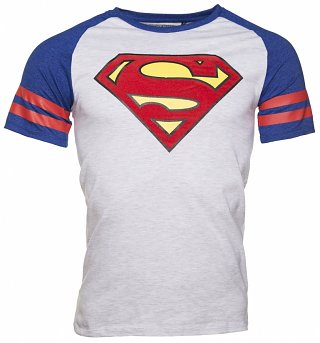 Men's DC Comics Superman Baseball T-Shirt Men's DC Comics Superman Baseball T-Shirt