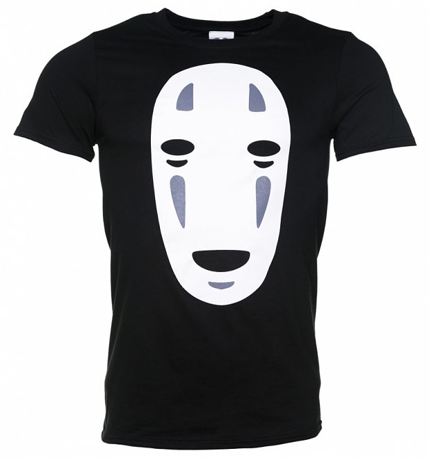 Men's Ghibli No Face Inspired Black T-Shirt Men's Ghibli No Face Inspired Black T-Shirt