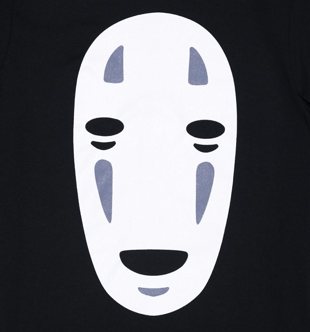 Men's Ghibli No Face Inspired Black T-Shirt Men's Ghibli No Face Inspired Black T-Shirt