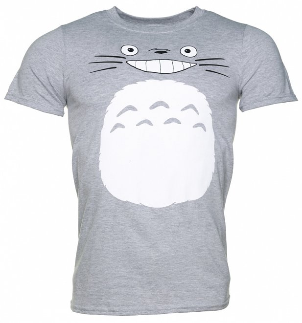 Men's Ghibli Totoro Inspired Grey T-Shirt Men's Ghibli Totoro Inspired Grey T-Shirt