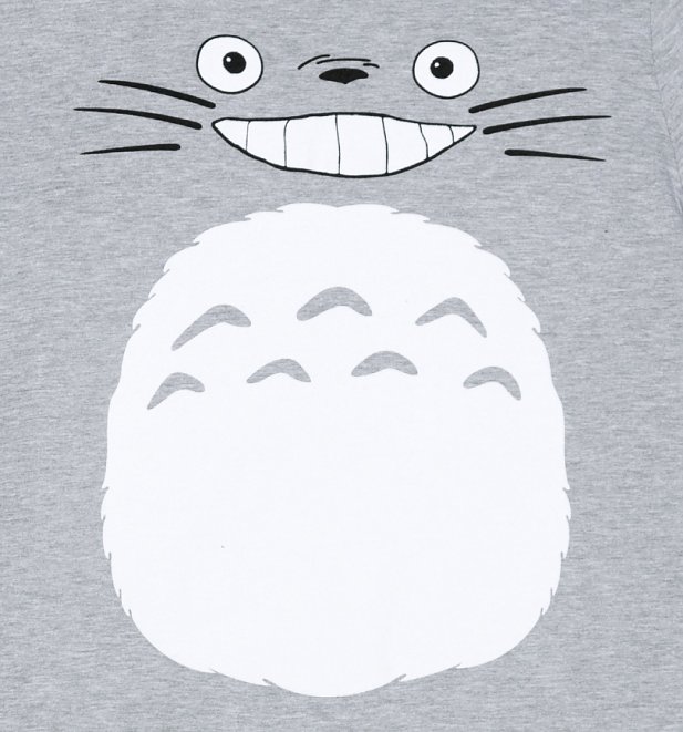 Men's Ghibli Totoro Inspired Grey T-Shirt Men's Ghibli Totoro Inspired Grey T-Shirt