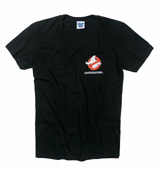 Men's Ghostbusters Who Ya Gonna Call Back Print Black T-Shirt Men's Ghostbusters Who Ya Gonna Call Back Print Black T-Shirt