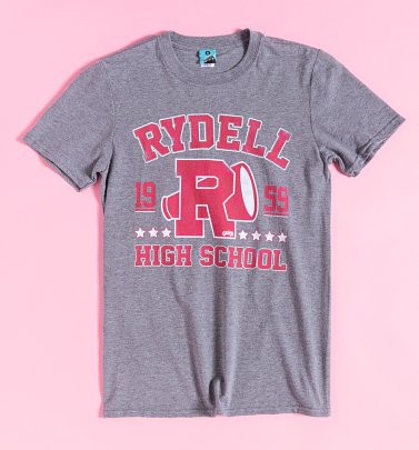Men's Grease Rydell High School Athletic Grey Marl T-Shirt