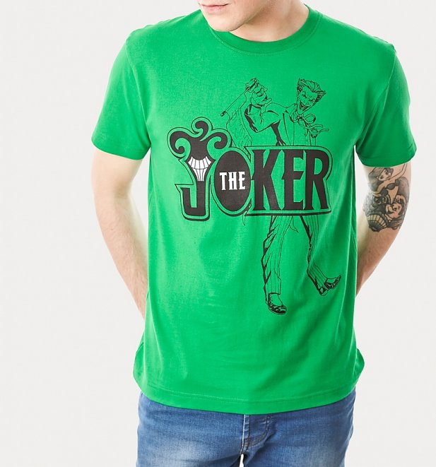 Men's Green Joker Logo T-Shirt from For Love & Money Men's Green Joker Logo T-Shirt from For Love & Money