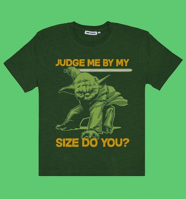 Men's Green Star Wars Yoda Judge Me T-Shirt from Fabric Flavours Men's Green Star Wars Yoda Judge Me T-Shirt from Fabric Flavours