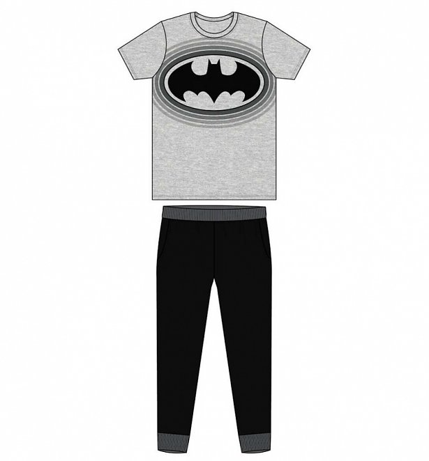 Men's Grey Batman Logo Pyjamas Men's Grey Batman Logo Pyjamas