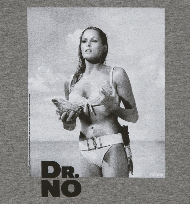 Men's Grey Dr. No James Bond T-Shirt from Chunk Men's Grey Dr. No James Bond T-Shirt from Chunk