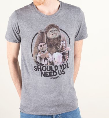 Men's Grey Labyrinth Should You Need Us T-Shirt Men's Grey Labyrinth Should You Need Us T-Shirt