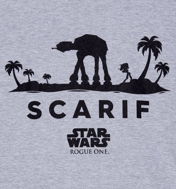 Men's Grey Marl Star Wars Rogue One Scarif T-Shirt Men's Grey Marl Star Wars Rogue One Scarif T-Shirt