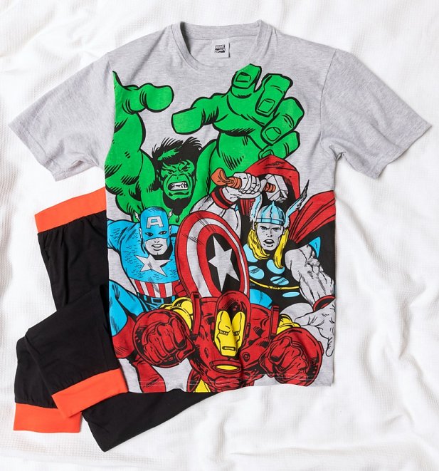 Men's Grey Marvel Comics Pyjamas