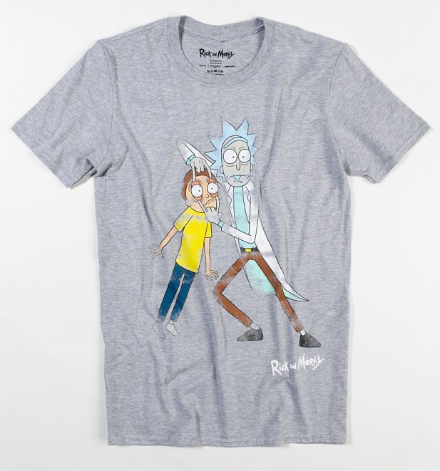 Men's Grey Rick And Morty T-Shirt Men's Grey Rick And Morty T-Shirt