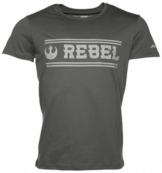 Men's Grey Star Wars Rogue One Rebel T-Shirt Men's Grey Star Wars Rogue One Rebel T-Shirt