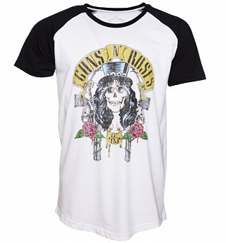 Men's Guns N Roses Slash 85 Baseball T-Shirt Men's Guns N Roses Slash 85 Baseball T-Shirt