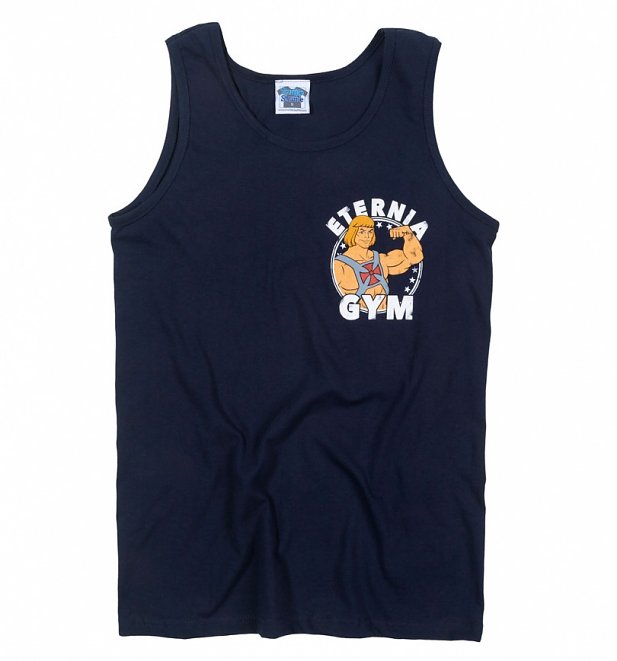 Men's He-Man Eternia Gym Navy Vest Men's He-Man Eternia Gym Navy Vest