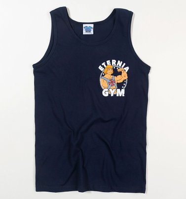 Men's He-Man Eternia Gym Navy Vest Men's He-Man Eternia Gym Navy Vest