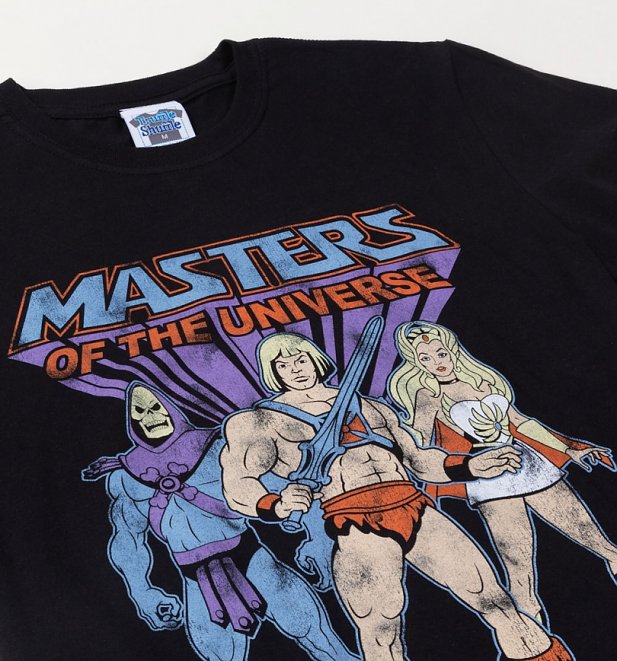 Men's He-Man, She-Ra and Skeletor Black T-Shirt Men's He-Man, She-Ra and Skeletor Black T-Shirt