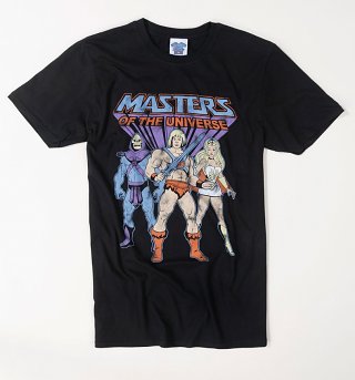 Men's He-Man, She-Ra and Skeletor Black T-Shirt Men's He-Man, She-Ra and Skeletor Black T-Shirt
