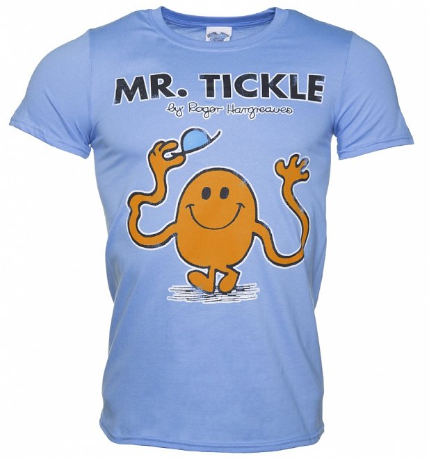 Men's Blue Mr Tickle Mr Men T-Shirt