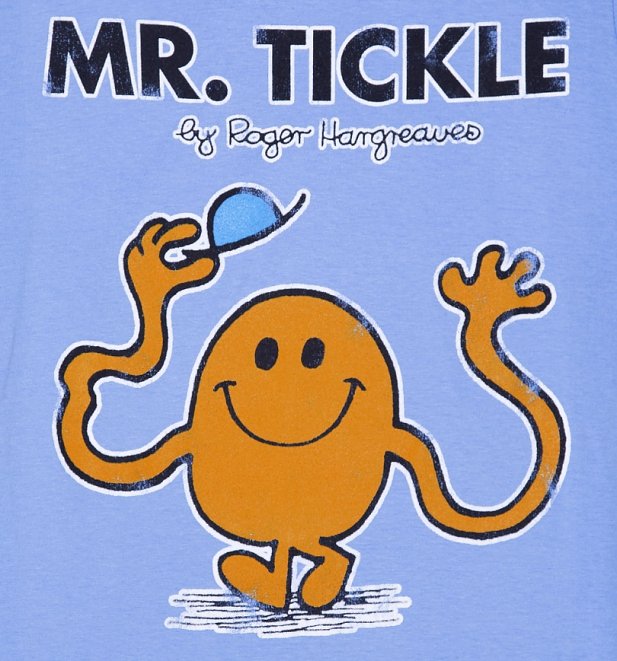 Men's Blue Mr Tickle Mr Men T-Shirt Men's Blue Mr Tickle Mr Men T-Shirt