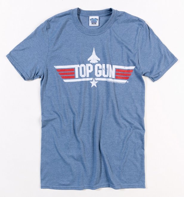 Men's Heather Blue Top Gun Maverick T-Shirt Men's Heather Blue Top Gun Maverick T-Shirt