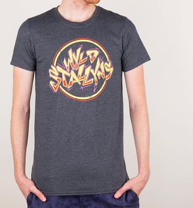 Men's Heather Navy Bill And Ted Inspired Wyld Stallyns T-Shirt