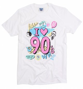 Men's I Heart 90s White T-Shirt Men's I Heart 90s White T-Shirt