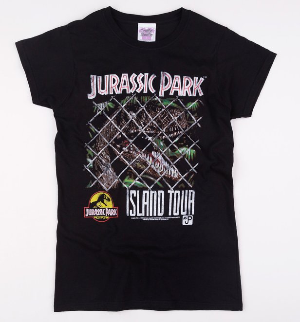 Women's Jurassic Park Island Tour Black T-Shirt Women's Jurassic Park Island Tour Black T-Shirt