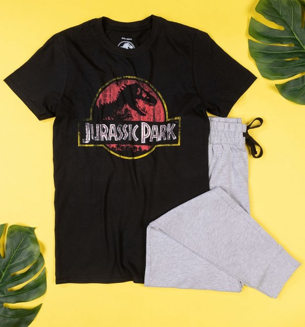 Men's Jurassic Park Logo Pyjamas