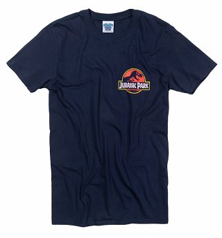 Men's Jurassic Park Ranger Back Print Navy T-Shirt Men's Jurassic Park Ranger Back Print Navy T-Shirt