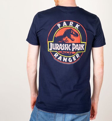 Men's Jurassic Park Ranger Back Print Navy T-Shirt Men's Jurassic Park Ranger Back Print Navy T-Shirt