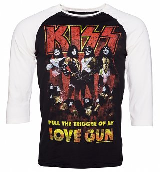 Men's Kiss Love Gun Baseball T-Shirt Men's Kiss Love Gun Baseball T-Shirt