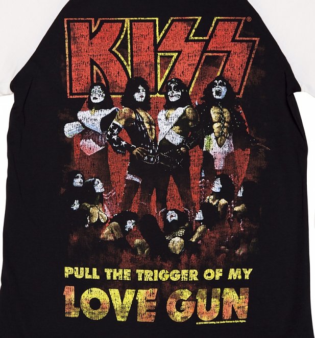Men's Kiss Love Gun Baseball T-Shirt Men's Kiss Love Gun Baseball T-Shirt