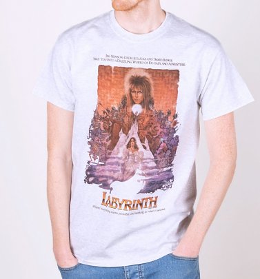 Men's Labyrinth Illustrated Movie Poster Ash Grey T-Shirt Men's Labyrinth Illustrated Movie Poster Ash Grey T-Shirt