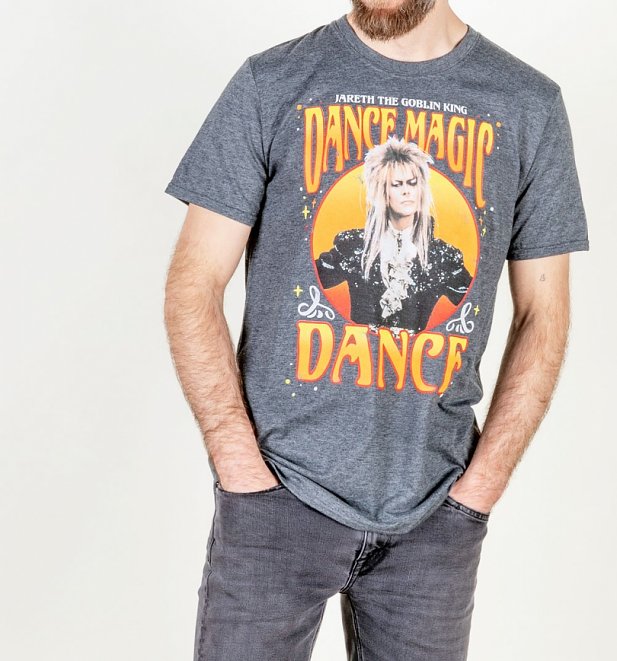 Men's Labyrinth Jareth The Goblin King Dance Magic Dance Charcoal T-Shirt Men's Labyrinth Jareth The Goblin King Dance Magic Dance Charcoal T-Shirt
