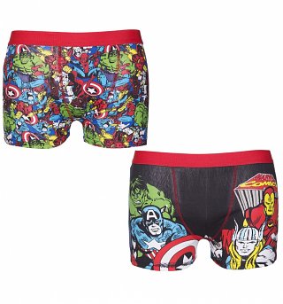 Men's Marvel Comics 2 Pack Boxer Shorts Men's Marvel Comics 2 Pack Boxer Shorts