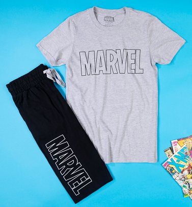 Men's Marvel Outline Logo Pyjamas Men's Marvel Outline Logo Pyjamas
