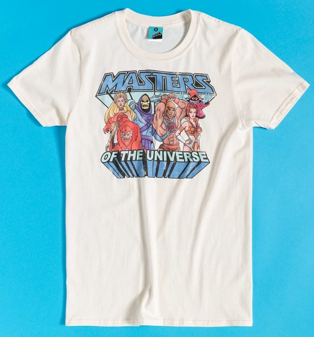 Men's Masters Of The Universe Gang Ecru T-Shirt Men's Masters Of The Universe Gang Ecru T-Shirt