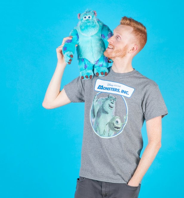 Men's Monsters Inc We Scare Because We Care Grey T-Shirt Men's Monsters Inc We Scare Because We Care Grey T-Shirt