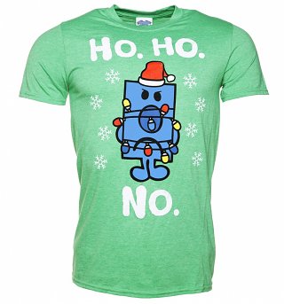 Men's Mr Grumpy Ho Ho No Heather Green T-Shirt Men's Mr Grumpy Ho Ho No Heather Green T-Shirt
