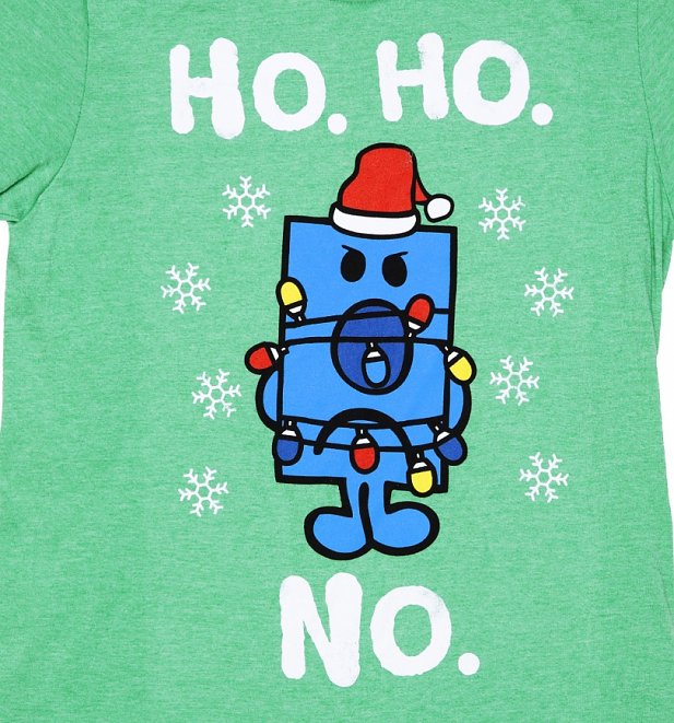 Men's Mr Grumpy Ho Ho No Heather Green T-Shirt Men's Mr Grumpy Ho Ho No Heather Green T-Shirt