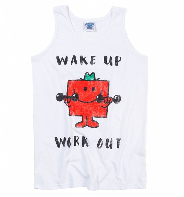 Men's Mr Strong Wake Up Work Out Mr Men Vest Men's Mr Strong Wake Up Work Out Mr Men Vest