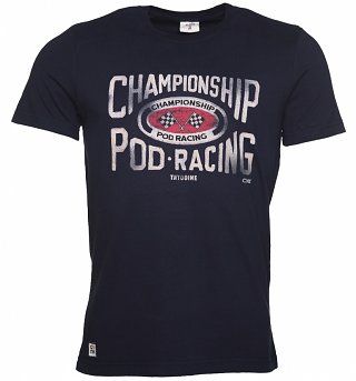 Men's Navy Championship Pod Racing Star Wars T-Shirt from Chunk Men's Navy Championship Pod Racing Star Wars T-Shirt from Chunk