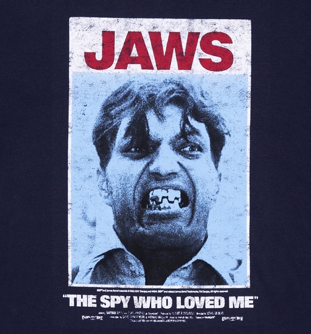 Men's Navy Jaws James Bond T-Shirt from Chunk Men's Navy Jaws James Bond T-Shirt from Chunk