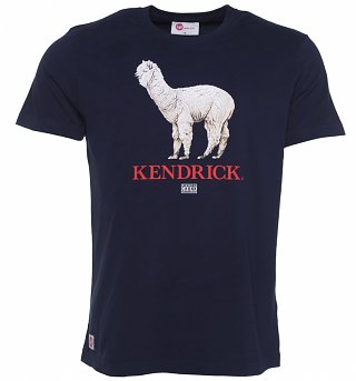 Men's Navy Kendrick Llama T-Shirt from Chunk Men's Navy Kendrick Llama T-Shirt from Chunk