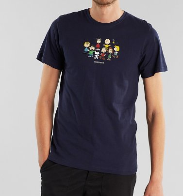 Men's Navy Peanuts Friends Organic T-Shirt from Dedicated
