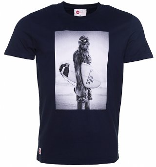 Men's Navy Star Wars Wookiee Surfer T-Shirt from Chunk Men's Navy Star Wars Wookiee Surfer T-Shirt from Chunk