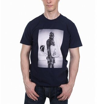 Men's Navy Star Wars Wookiee Surfer T-Shirt from Chunk Men's Navy Star Wars Wookiee Surfer T-Shirt from Chunk